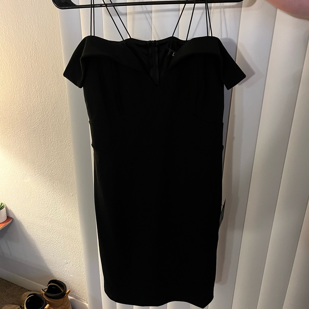 NWT Black off the shoulder mini dress from lulus size large